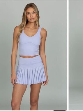 Gold Hinge Pleated Skort